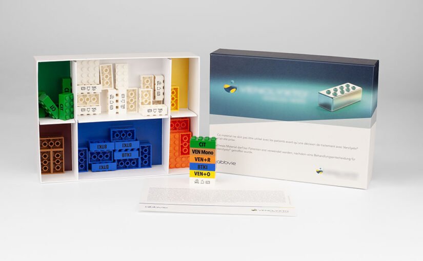 Stulpschachtel für bedruckte Legosteine